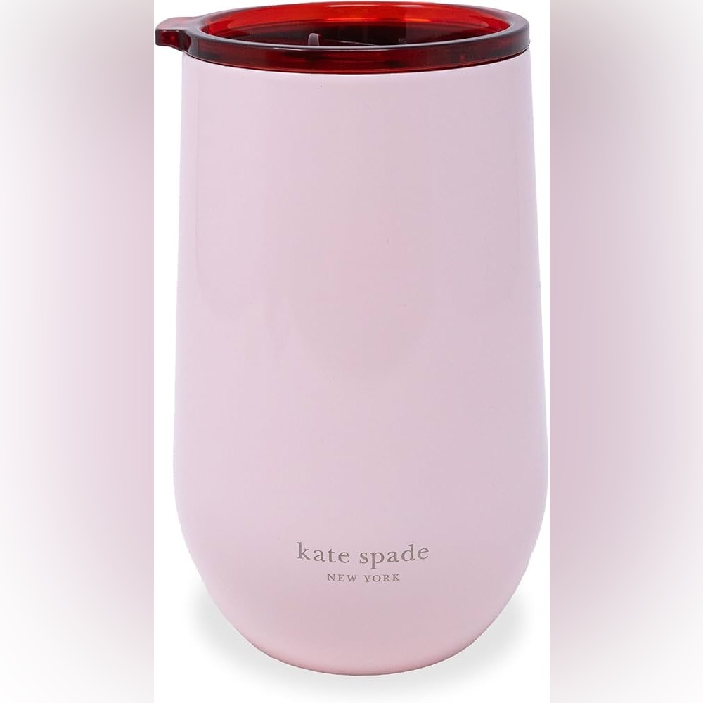 Kate Spade Valentine's Day Wine Tumbler 16 oz Stainless Steel Coffee NWT - Picture 5 of 10